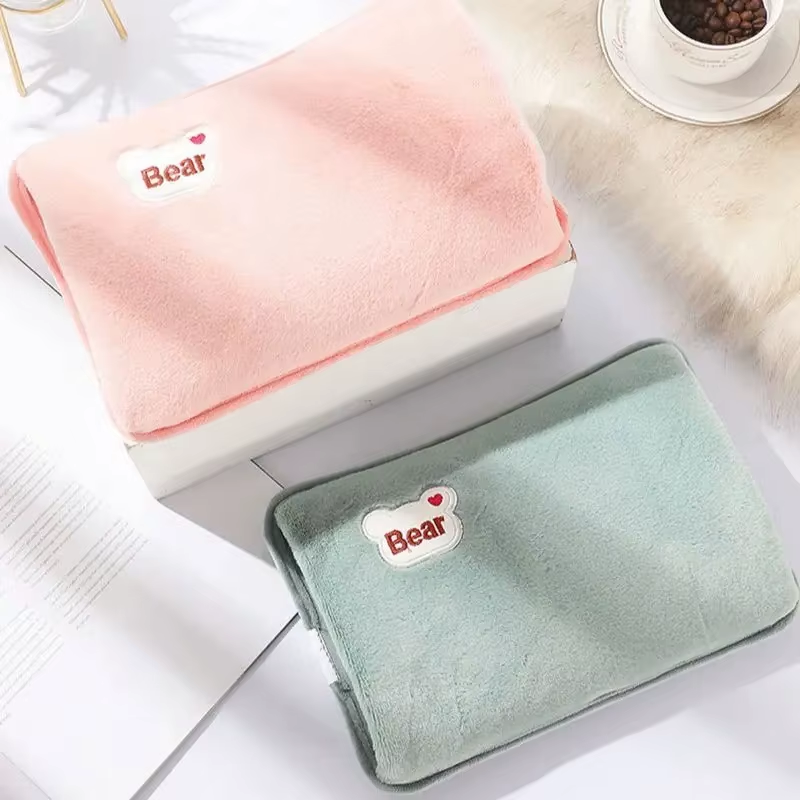 Rechargeable Electric Hot Water Bottle with Soft Microfiber Coating for Reducing Muscle Back, Menstrual Pain and Keeping You Warm