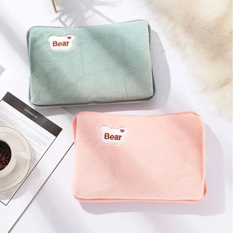 Rechargeable Electric Hot Water Bottle with Soft Microfiber Coating for Reducing Muscle Back, Menstrual Pain and Keeping You Warm