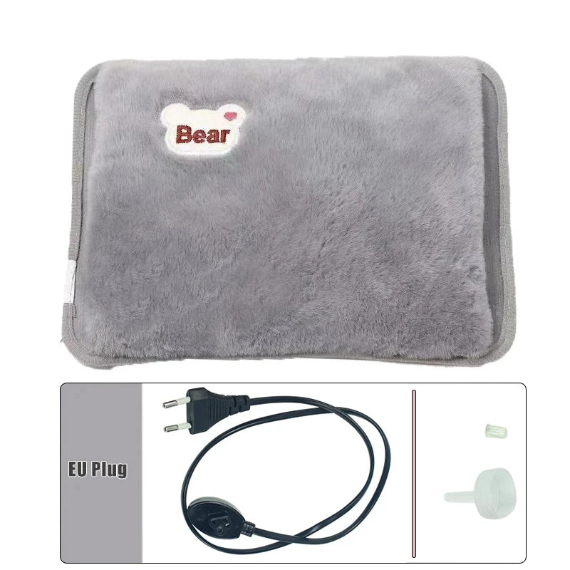 Rechargeable Electric Hot Water Bottle with Soft Microfiber Coating for Reducing Muscle Back, Menstrual Pain and Keeping You Warm