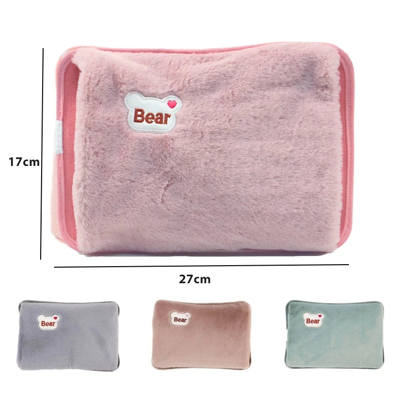 Rechargeable Electric Hot Water Bottle with Soft Microfiber Coating for Reducing Muscle Back, Menstrual Pain and Keeping You Warm