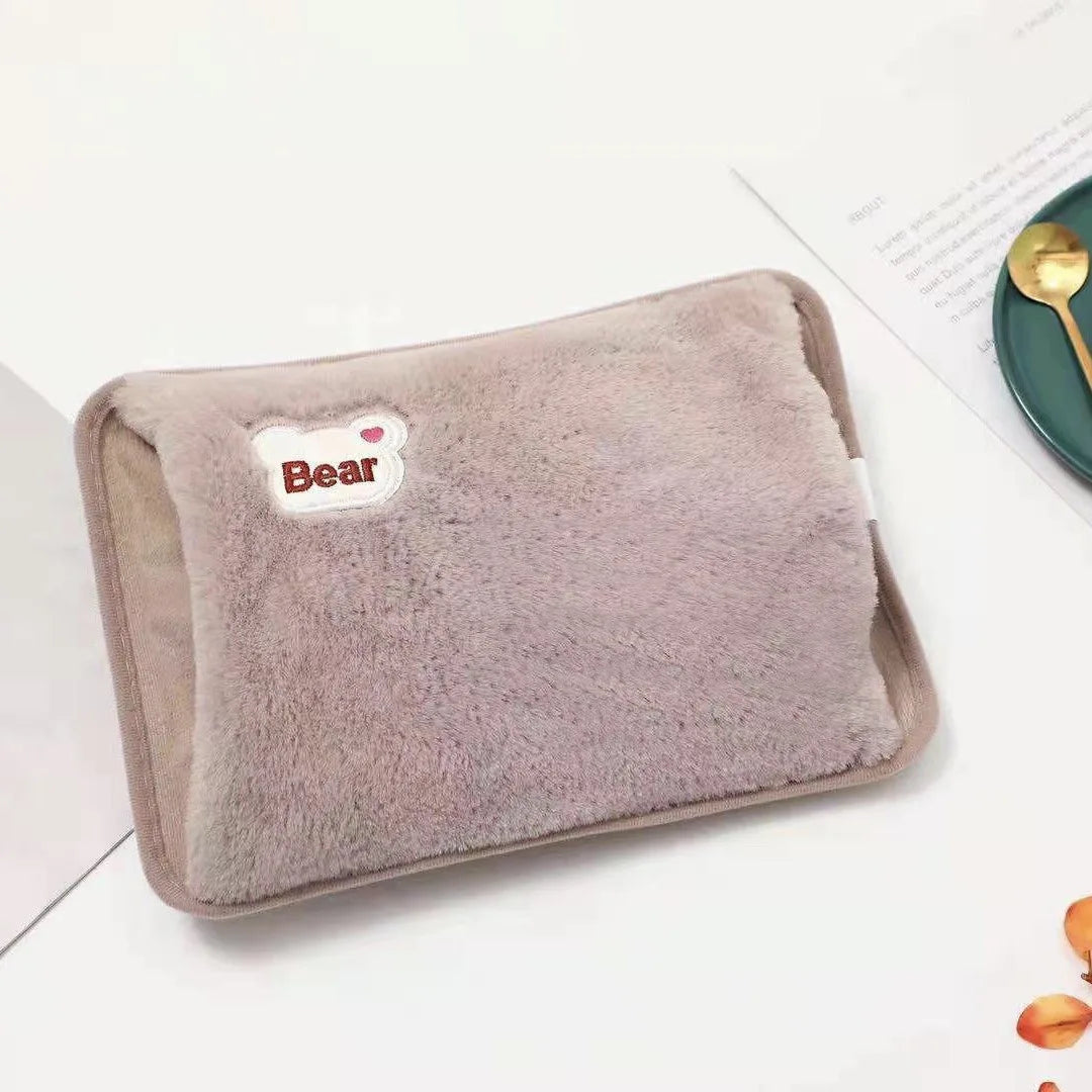 Rechargeable Electric Hot Water Bottle with Soft Microfiber Coating for Reducing Muscle Back, Menstrual Pain and Keeping You Warm