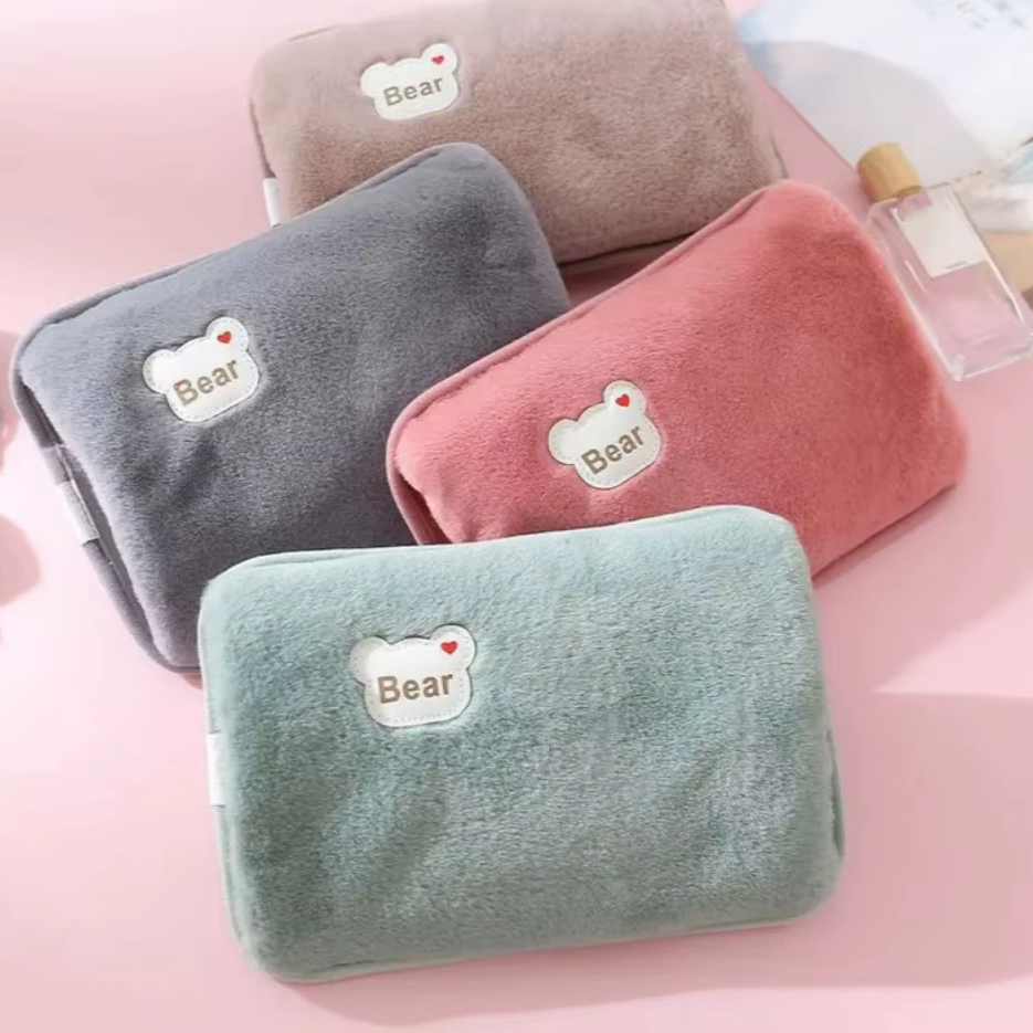 Rechargeable Electric Hot Water Bottle with Soft Microfiber Coating for Reducing Muscle Back, Menstrual Pain and Keeping You Warm
