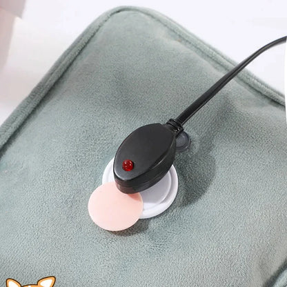 Rechargeable Electric Hot Water Bottle with Soft Microfiber Coating for Reducing Muscle Back, Menstrual Pain and Keeping You Warm