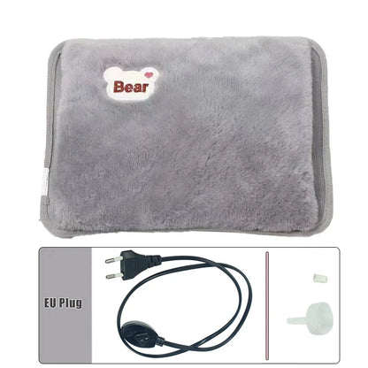 Rechargeable Electric Hot Water Bottle with Soft Microfiber Coating for Reducing Muscle Back, Menstrual Pain and Keeping You Warm
